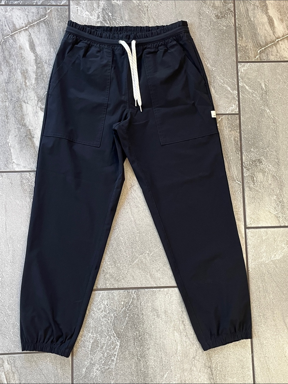 🖤 Vuori Miles Jogger Size Small Black Elastic Cuff Drawstring Waist Polyamide
